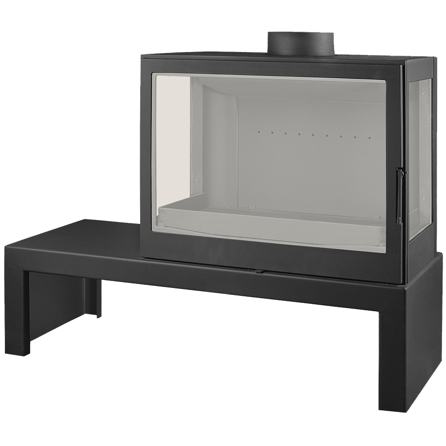 Печь Liseo Castiron LCI 7 GFLR Table (два боковых стекла)