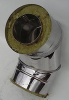 Колено 45 утепленное нерж/оцинк D 200/300 1mm