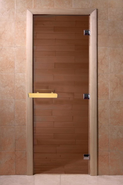 Дверь для сауны DOORWOOD Бронза 8x20