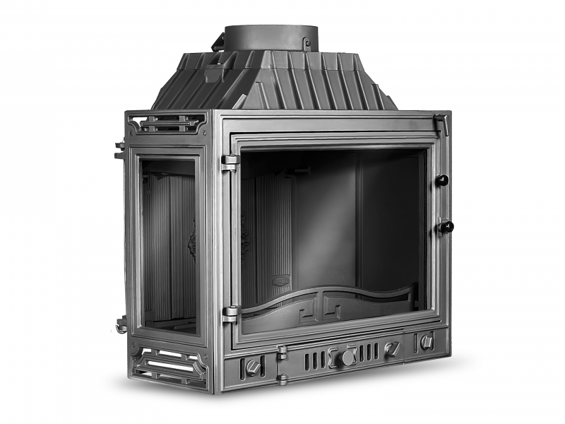 Каминная топка KawMet W4LB-14.5 кВт с левым стеклом